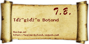 Téglás Botond névjegykártya
