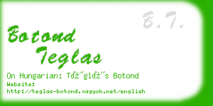 botond teglas business card